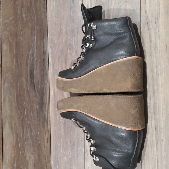 Jeffrey Campbell Free People Y2K Viajar Wedge Hiker Boots 7M - Picture 9 of 15